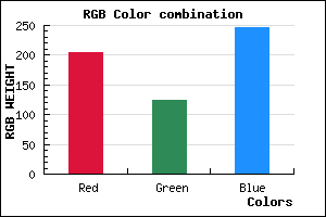 rgb background color #CD7DF7 mixer