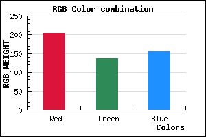 rgb background color #CD899C mixer