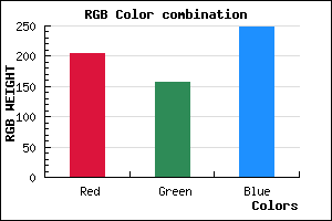 rgb background color #CD9DF9 mixer