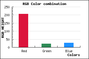 rgb background color #CE161B mixer