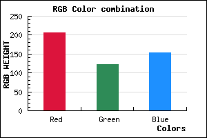 rgb background color #CF7B99 mixer