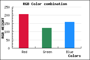rgb background color #CF7B9F mixer