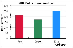 rgb background color #D2ADFB mixer