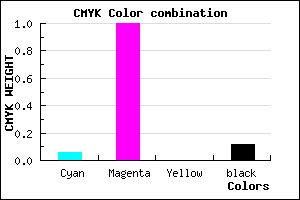 #D300E1 color CMYK mixer
