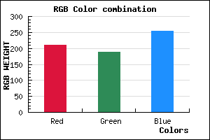 rgb background color #D3BCFE mixer