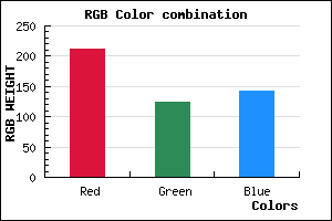 rgb background color #D47C8E mixer