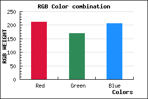rgb background color #D4AACE mixer