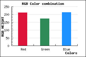 rgb background color #D4AED6 mixer