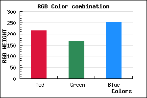 rgb background color #D6A7FC mixer