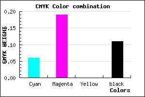 #D6B8E4 color CMYK mixer