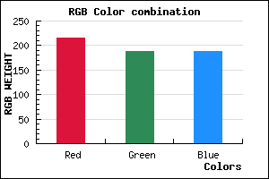 rgb background color #D7BCBC mixer