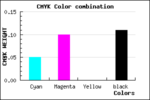 #D7CDE3 color CMYK mixer