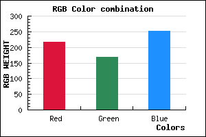rgb background color #D8A8FC mixer