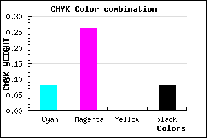 #D8AFEB color CMYK mixer