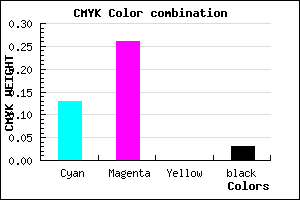 #D8B8F8 color CMYK mixer