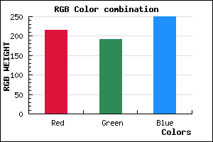 rgb background color #D8C0FA mixer