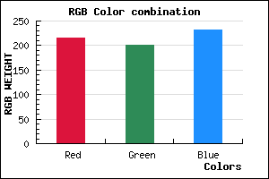 rgb background color #D8C9E7 mixer