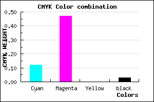#D983F7 color CMYK mixer