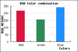 rgb background color #D99BF1 mixer