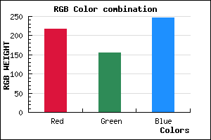 rgb background color #D99BF7 mixer