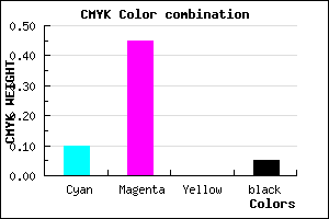 #DA85F1 color CMYK mixer