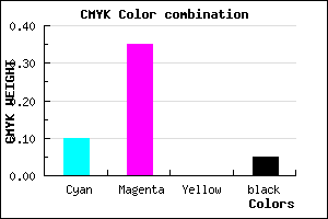 #DA9FF3 color CMYK mixer