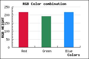 rgb background color #DABFD9 mixer