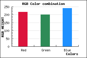 rgb background color #DAC9F1 mixer