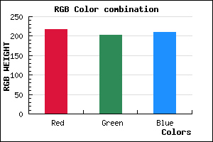 rgb background color #DACBD1 mixer