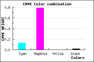 #DA35FA color CMYK mixer