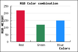 rgb background color #DB7794 mixer