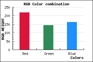 rgb background color #DB90A3 mixer