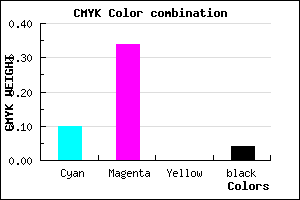#DBA2F4 color CMYK mixer