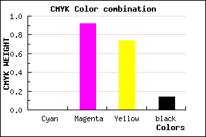 #DB1238 color CMYK mixer