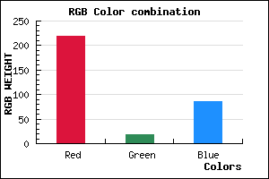 rgb background color #DB1256 mixer