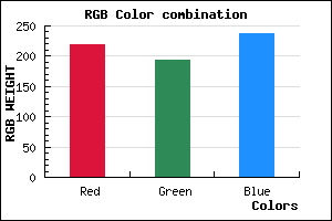 rgb background color #DBC2EE mixer