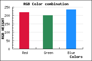 rgb background color #DBC9EB mixer