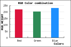 rgb background color #DBCAE6 mixer