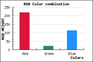 rgb background color #DB1672 mixer