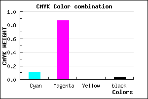 #DB21F7 color CMYK mixer