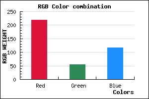 rgb background color #DB3674 mixer