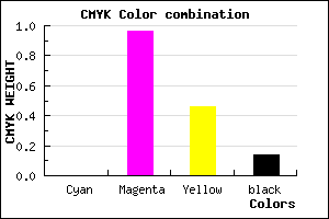 #DB0976 color CMYK mixer