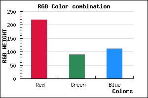 rgb background color #DB5A6F mixer