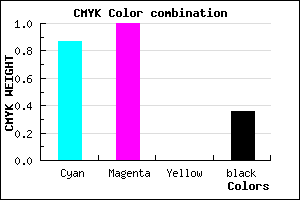 #1600A4 color CMYK mixer