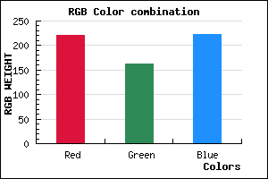 rgb background color #DDA2DE mixer