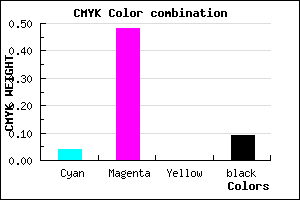 #DE79E7 color CMYK mixer