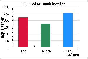 rgb background color #DEB0FE mixer