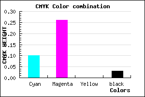 #DEB7F7 color CMYK mixer