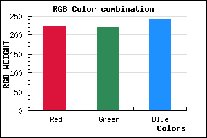 rgb background color #DEDCF0 mixer