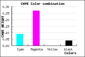 #DFB4F6 color CMYK mixer